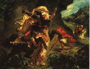 Eugene Delacroix Tiger Hung Spain oil painting artist